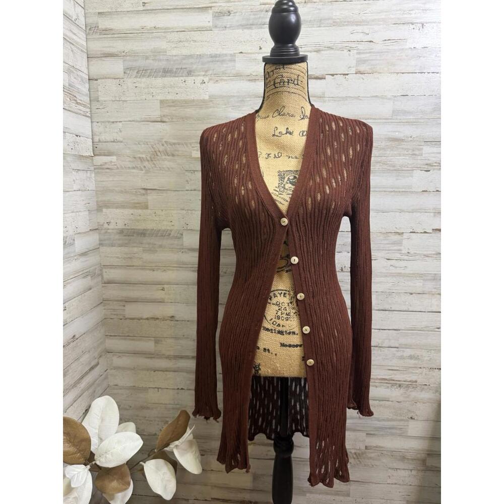 LIDA BADAY BERGDORF GOODMAN BROWN SHAWL SIZE M